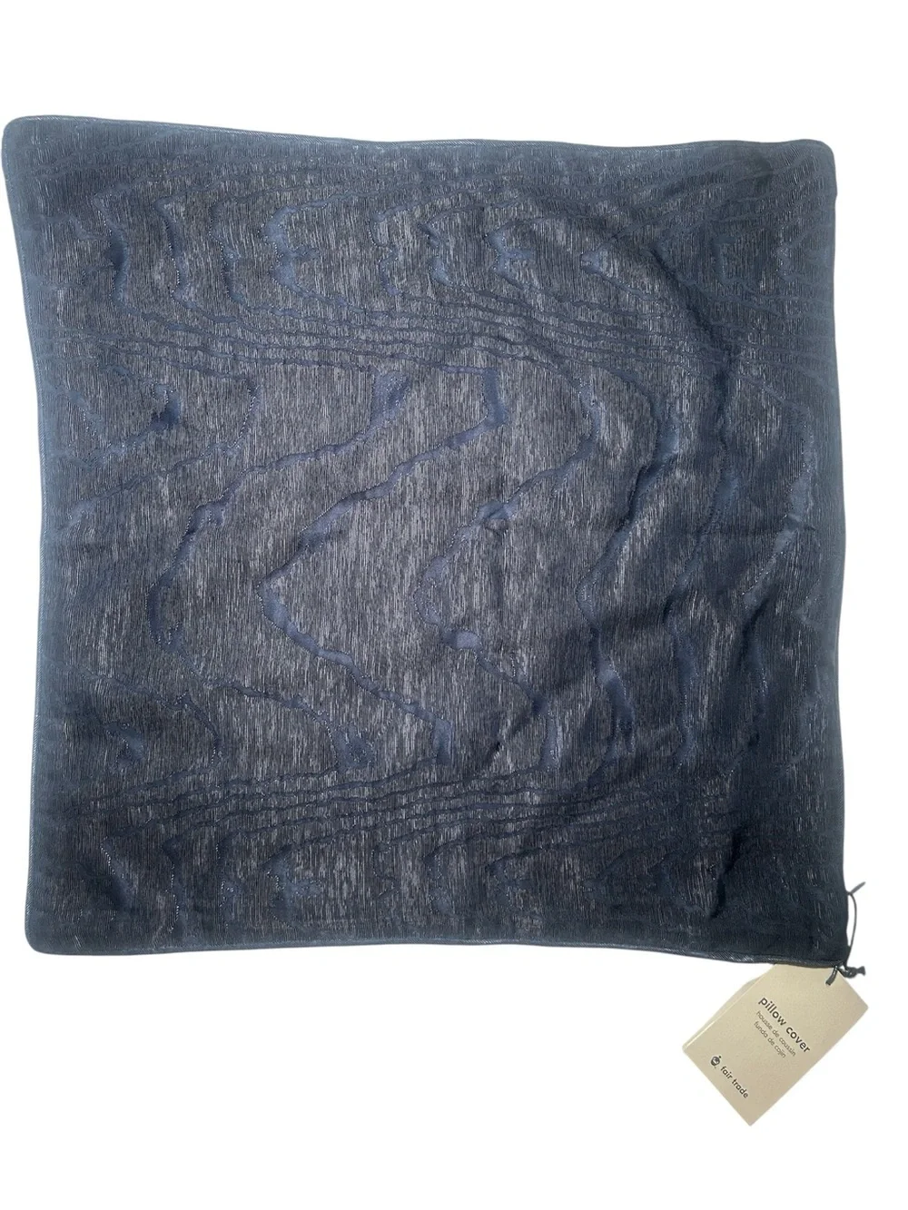 West Elm Fair Trade Textured Navy Blue Pillow‎ Cover NWT Cozy Home Decor Living